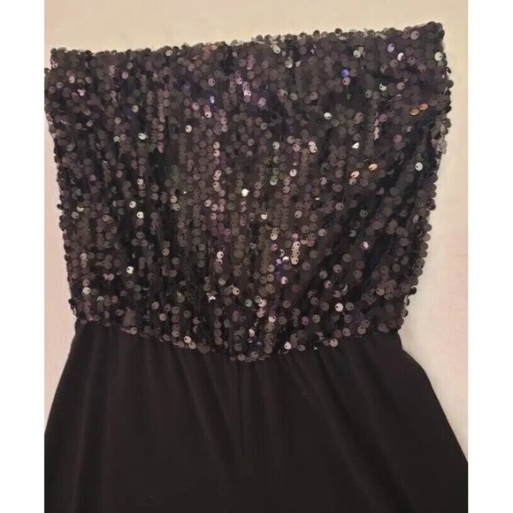 Womens Strapless Jumpsuit Charlotte Russe Black Small - Picture 7 of 12